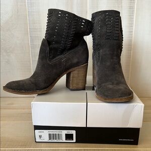 Landon Dolce Vita Gray Suede Ankle Boots